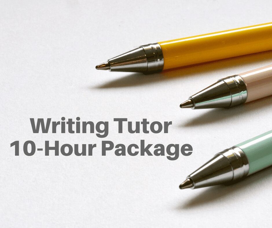 A close up of three pencils with writing tutor 1 0-hour package