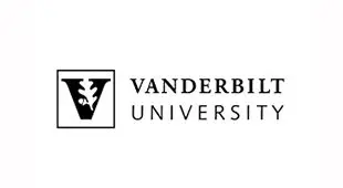 A black and white logo of vanderbilt university.