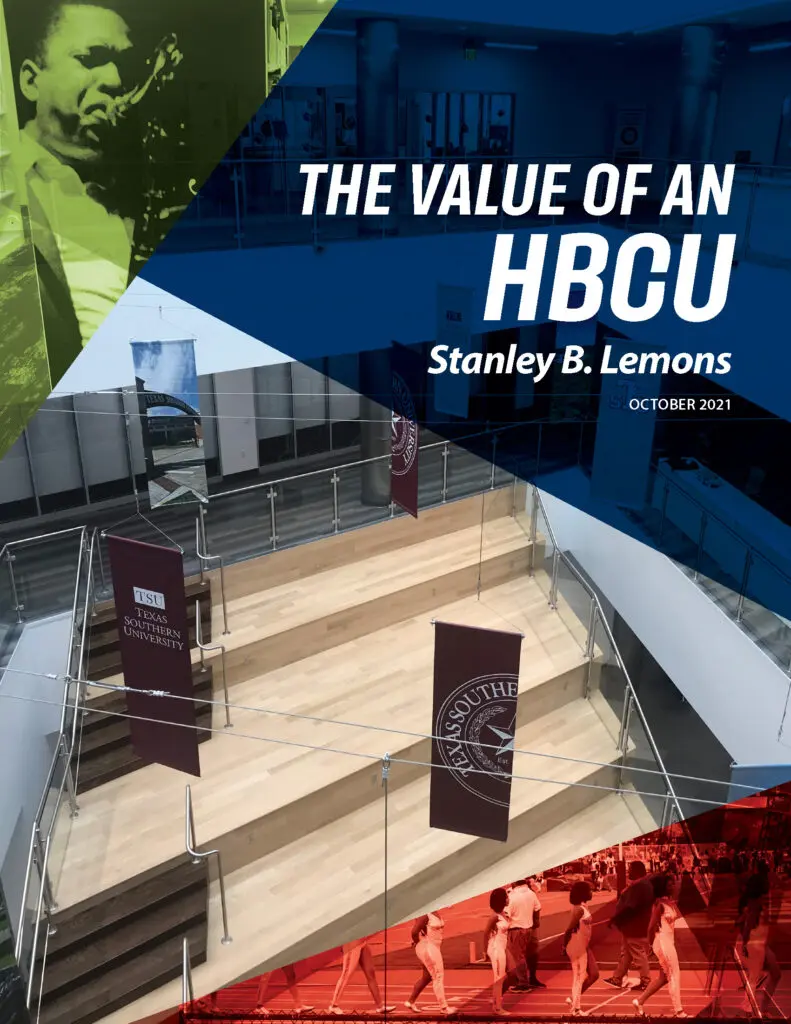 A picture of the cover of the value of an hbcu.
