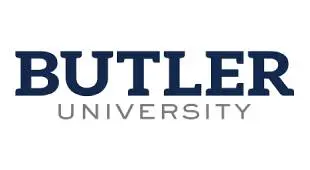 A logo of butler university for the college.