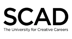 A black and white logo of the university for creative careers.