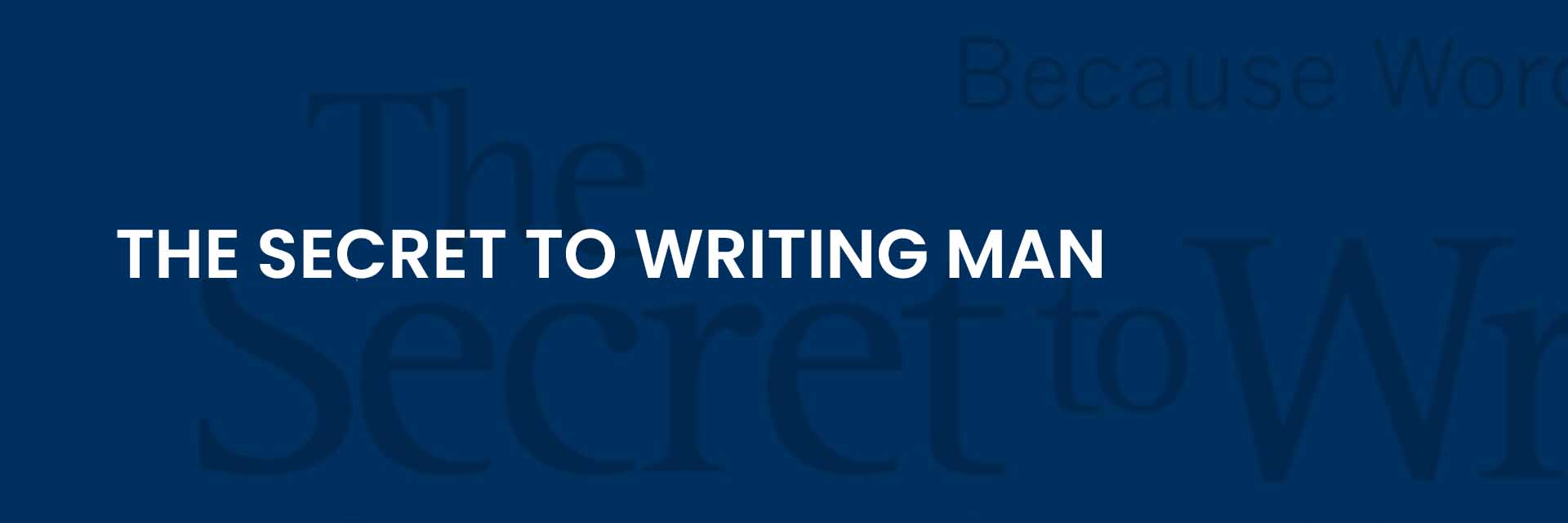 A blue banner with the words " how to writing materials."